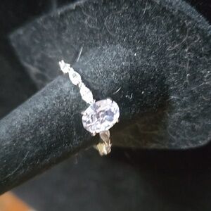 Silver Moissonite Women's Ring, 8